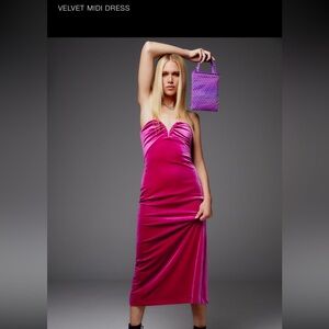Zara velvet midi dress- Medium